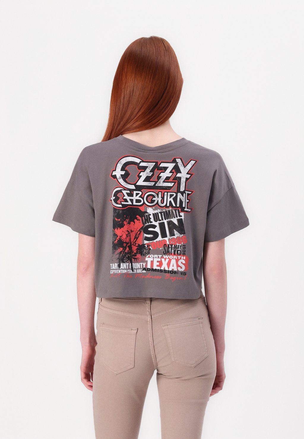 

Футболка с принтом NMALENA OZZY Noisy May, серый