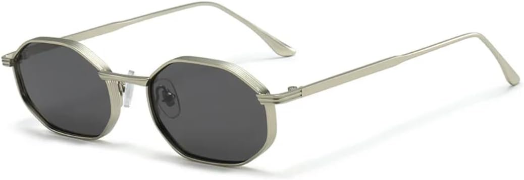 

Модные маленькие ретро-солнцезащитные очки для женщин, классические винтажные панк-солнцезащитные очки для мужчин, очки для активного отдыха на природе SZVVBKK, Silver Black