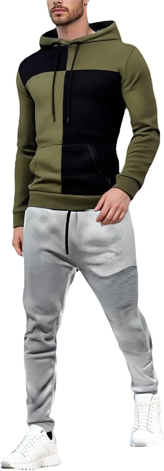 Спортивный костюм из флиса с капюшоном и джоггерами, Mint Green