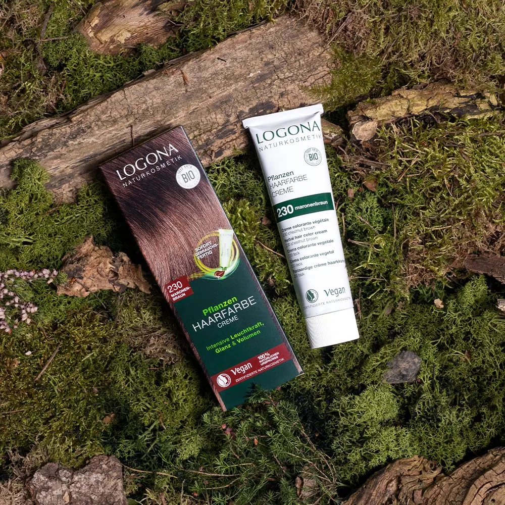 Крем-краска для волос «Plant Hair Colour Cream 150» от LOGONA Natural Cosmetics Logona, 230 Chestnut Brown [Teak] — фото 2