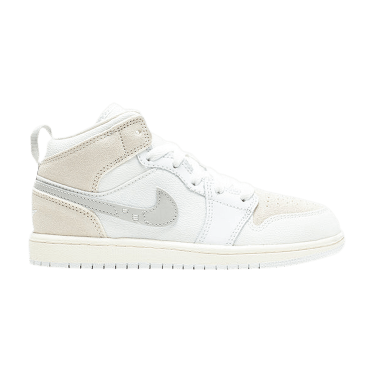 

Кроссовки Air Jordan Air Jordan 1 Mid SE Craft PS 'Inside Out - White Sail', белый
