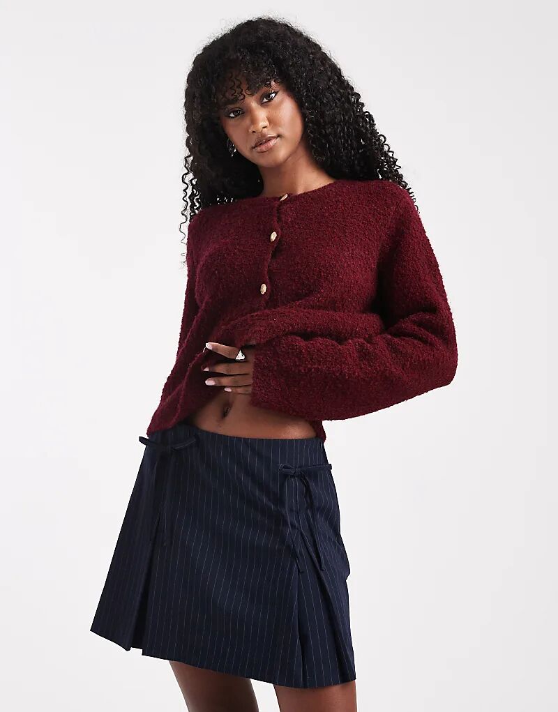 

Мини-юбка ONLY с бантом в тонкую тёмно-синюю полоску