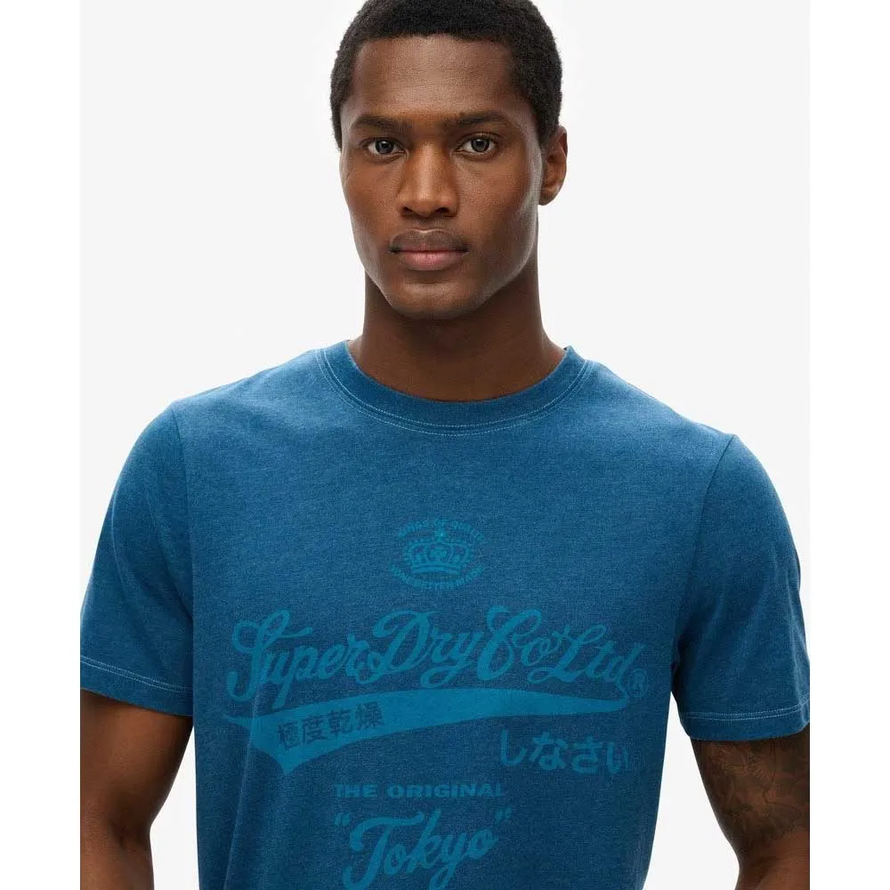 Футболка с коротким рукавом Superdry Workwear Washed Relaxed, синий — фото 3