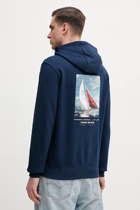 

Хлопковая толстовка Tommy Hilfiger, темно-синий