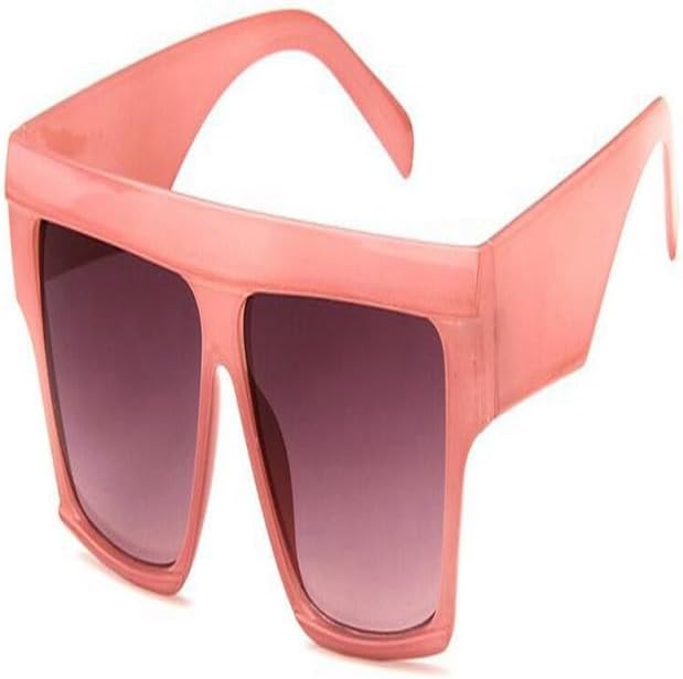 

Женские солнцезащитные очки с плоской верхней частью, пластиковой оправой, градиентными линзами, увеличенного размера, черного цвета, в модном стиле JWMSXYQR, Pink Grey