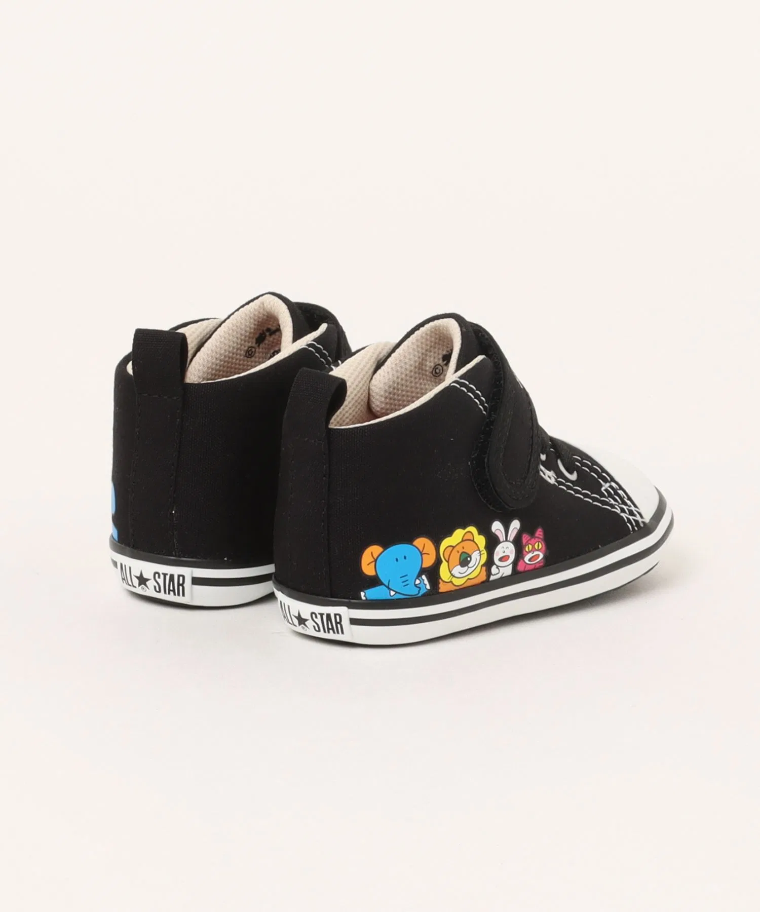 Детские кроссовки Converse BB AS V1/TAB B из канваса с принтом животных чёрные — фото 3