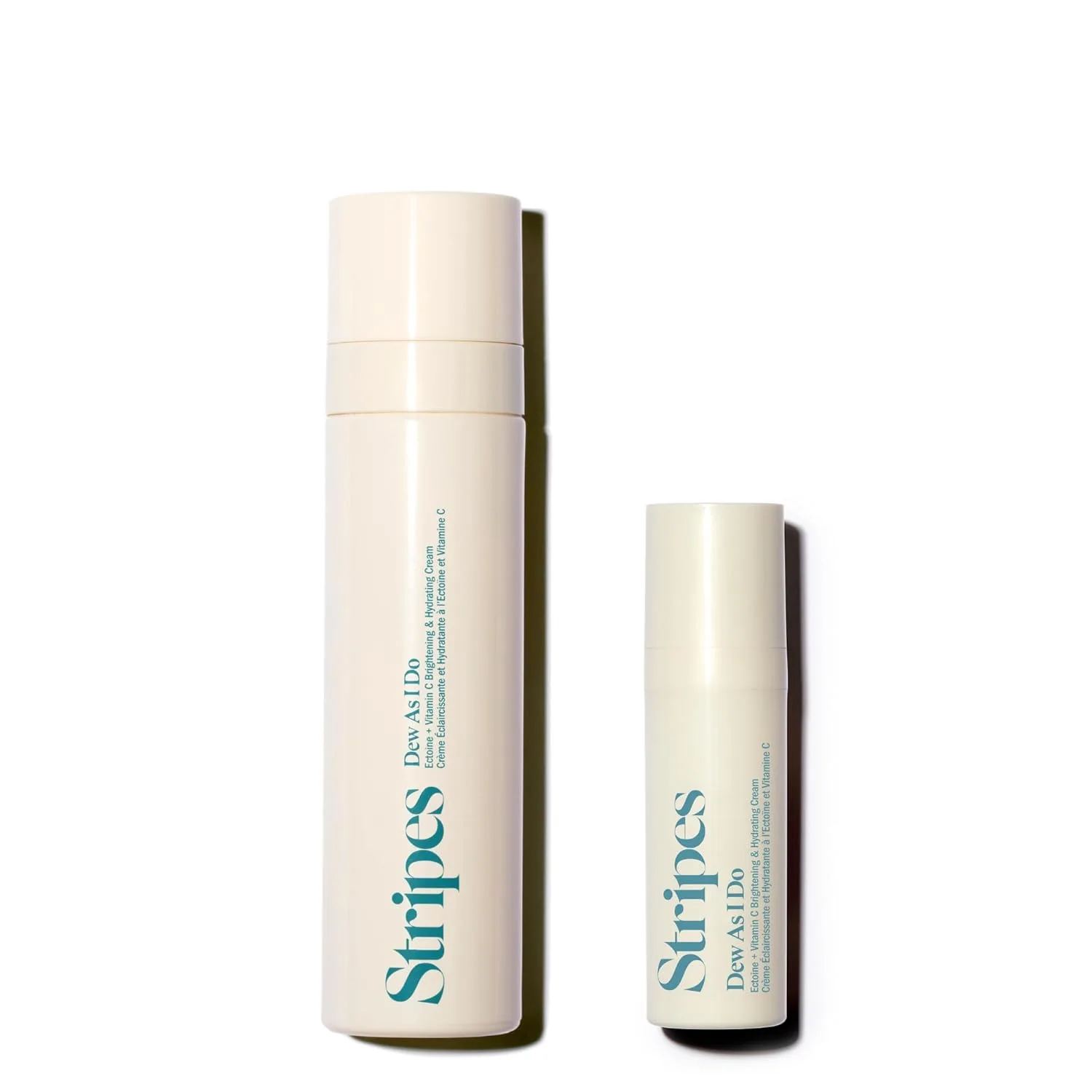 Набор для лица Stripes Beauty Naomi Watts Mighty And Mini Face Kit (полноразмерный и дорожный размеры), увлажняющий крем Dew As I Do Bundle с эктоином и скваланом.