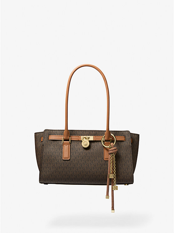 

Небольшая сумка Hamilton Moderne с фирменным логотипом Michael Kors, Brn/Acorn
