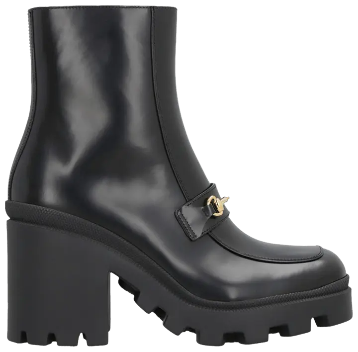 Женские ботильоны Gucci Horsebit, черные