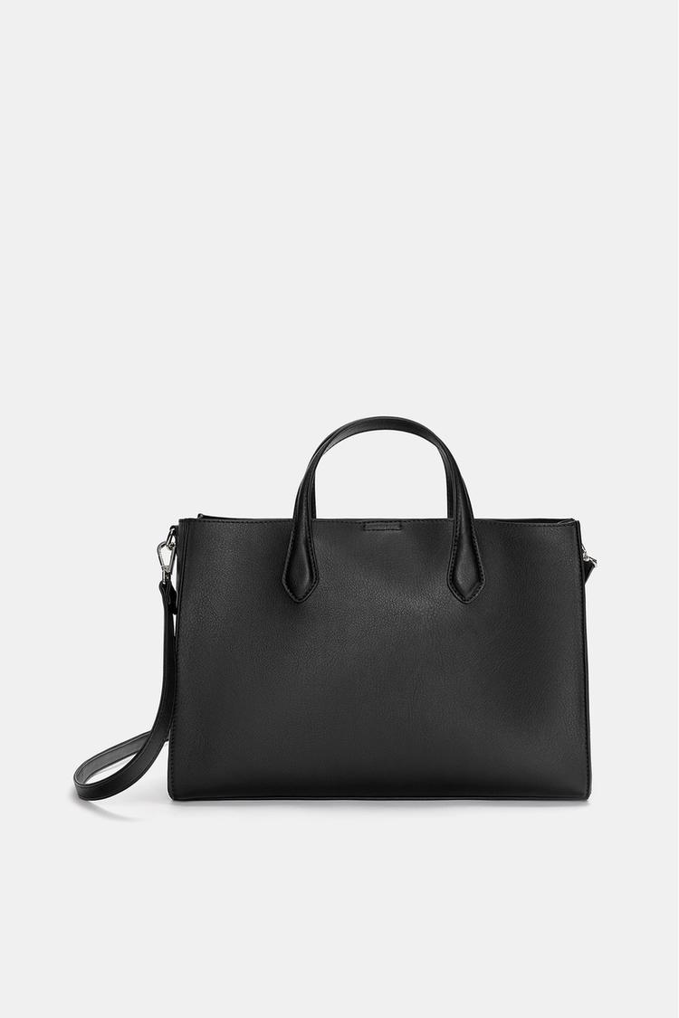 

Сумка через плечо Maxi Pull And Bear, черный
