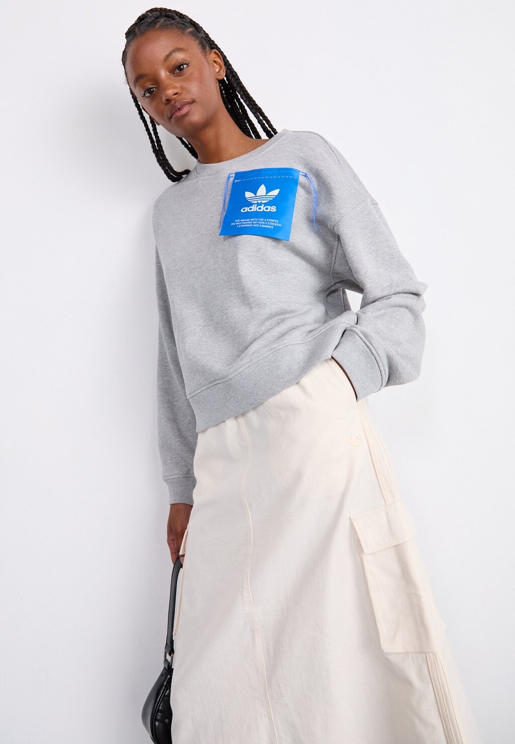 

Юбка макси SKIRT adidas, белый