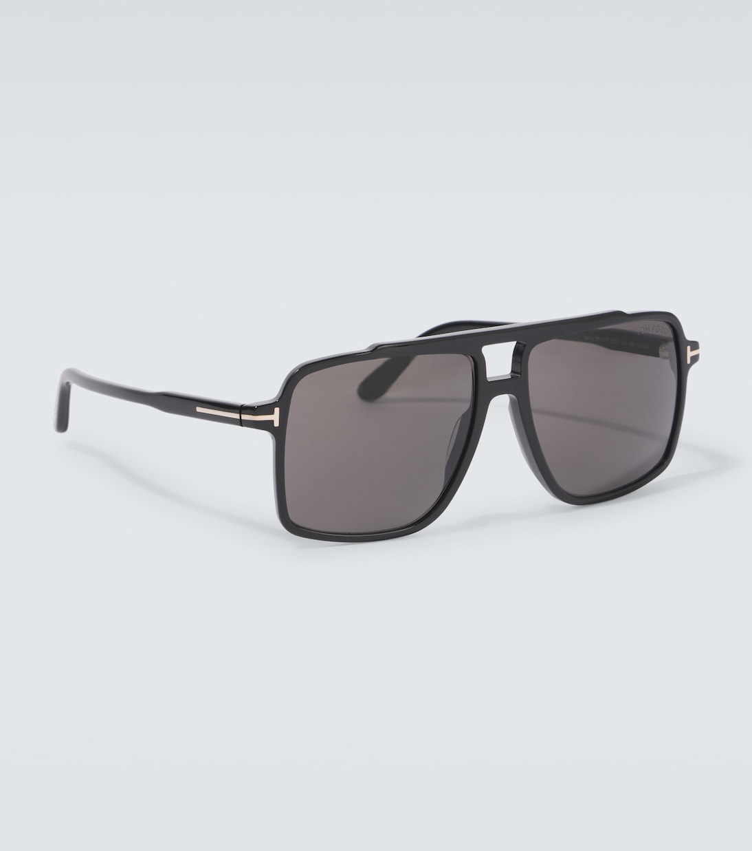 Авиаторские солнцезащитные очки Kemp Tom Ford, Shiny Black/Smoke — фото 4