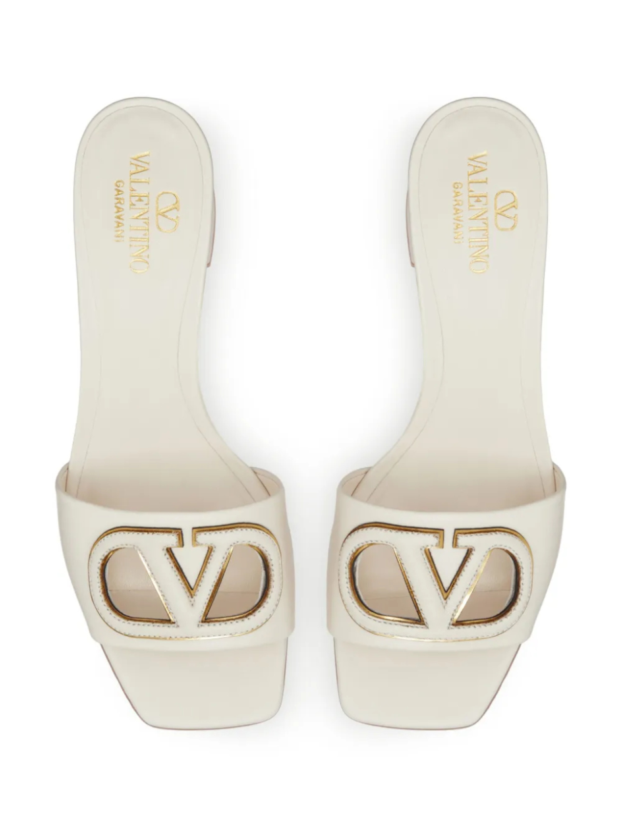 Valentino Garavani босоножки с логотипом VLogo Signature, нейтральный — фото 4
