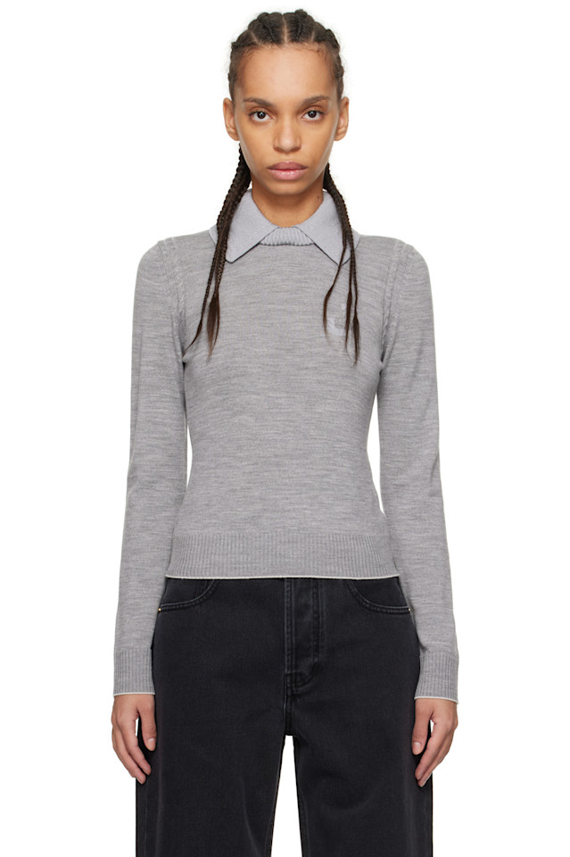 

Поло из трикотажа Jacquemus, серый