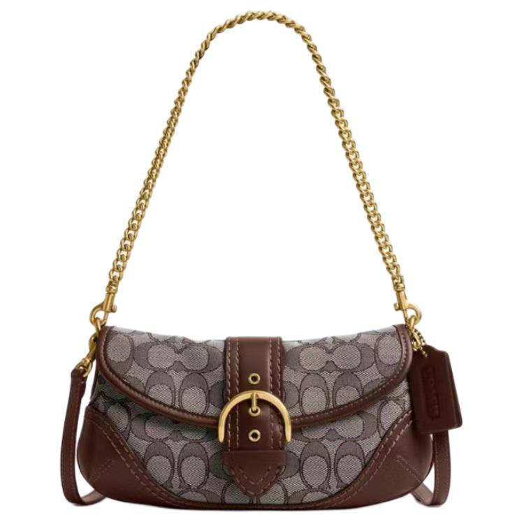 

COACH Сумка через плечо из сохо с покрытием из кожи и ткани женская коричневая