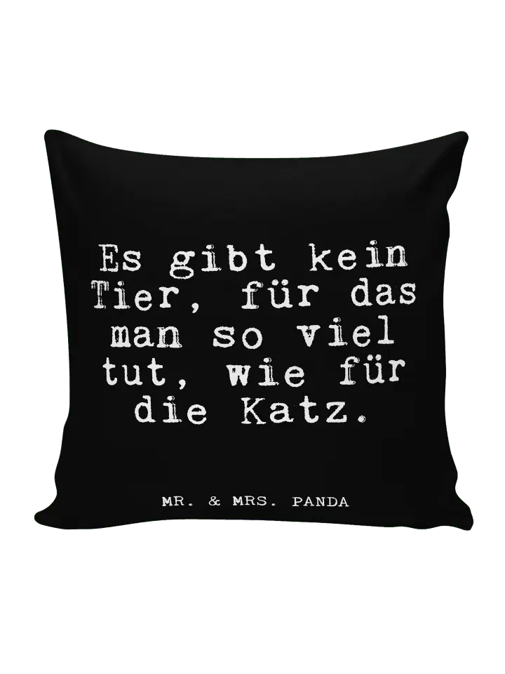 

Подушка Mr & Mrs Panda 40x40 Es gibt kein Tier, черный