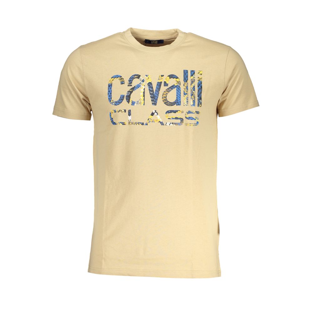 

Бежевая хлопковая футболка cavalli CLASS