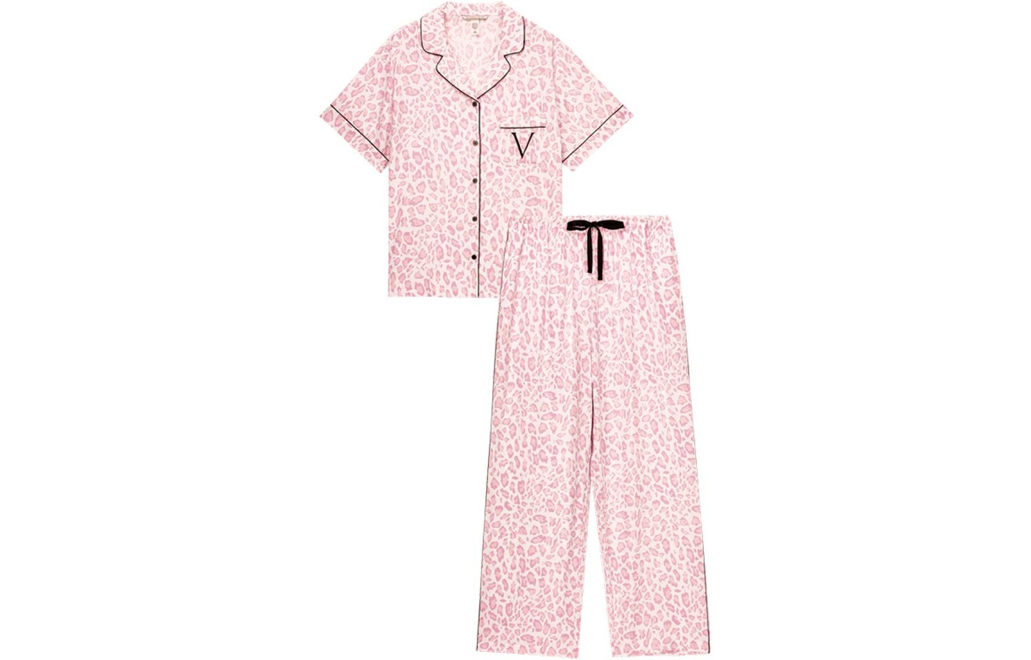 

Женский пижамный комплект Victoria's Secret, Розовый леопардовый принт