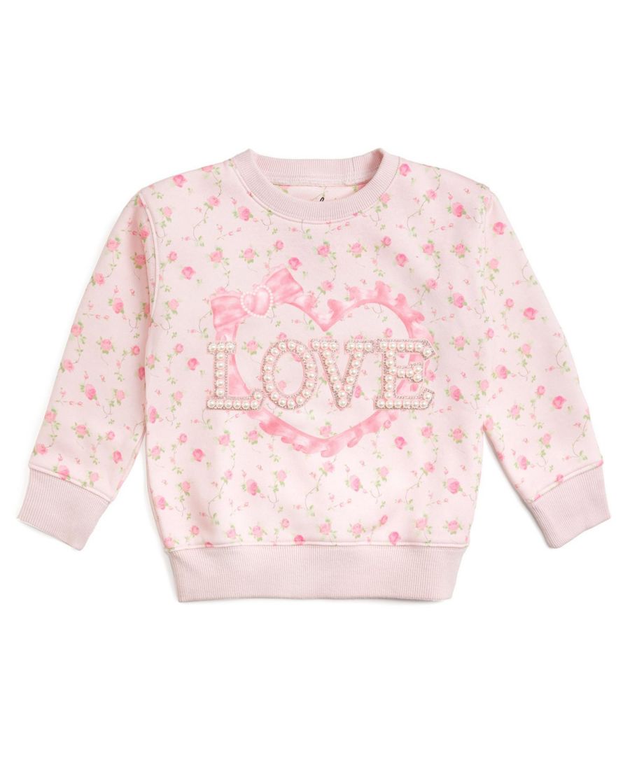 

Толстовка с розовой розовой нашивкой для девочек Sweet Wink, Pink