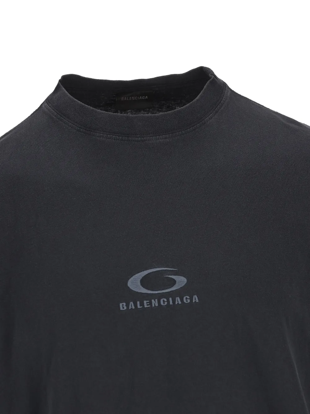 Футболка с круглым вырезом и коротким рукавом - Выцветший белый Balenciaga, розовый — фото 3
