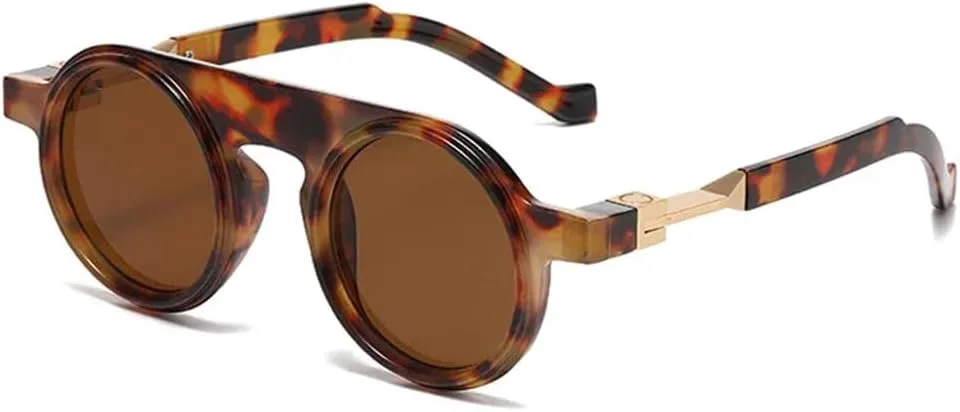 

Ретро круглые женские солнцезащитные очки в стиле панк с прозрачными градиентными линзами и защитой от УФ-излучения UV400, мужские солнцезащитные очки HCPIHF, 5