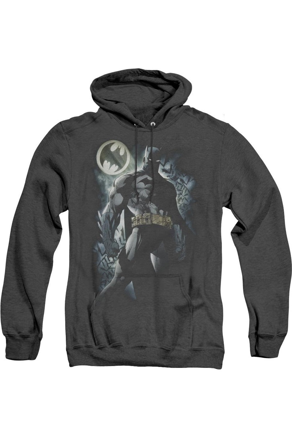 

Batman The Knight Adult Heather Hoodie / Толстовка с капюшоном Gildan, черный