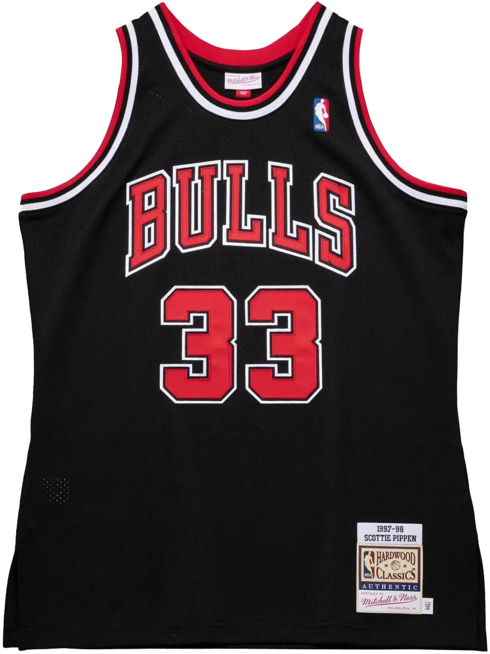 

Топ 1997/98 Scottie Pippen Chicago Bulls Authentic Mitchell & Ness, черный