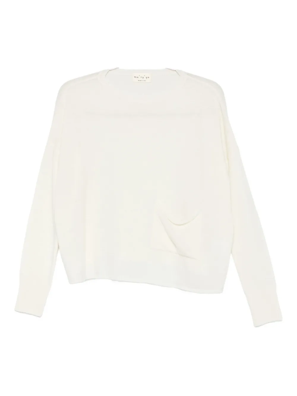 

Свитер с круглым вырезом Ma'Ry'Ya, белый