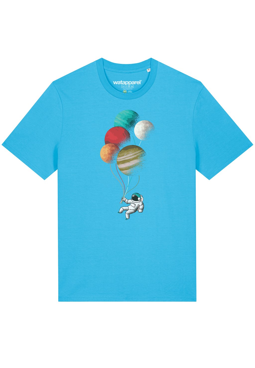 

Принт на футболке BALLOON SPACE watapparel, бирюзовый