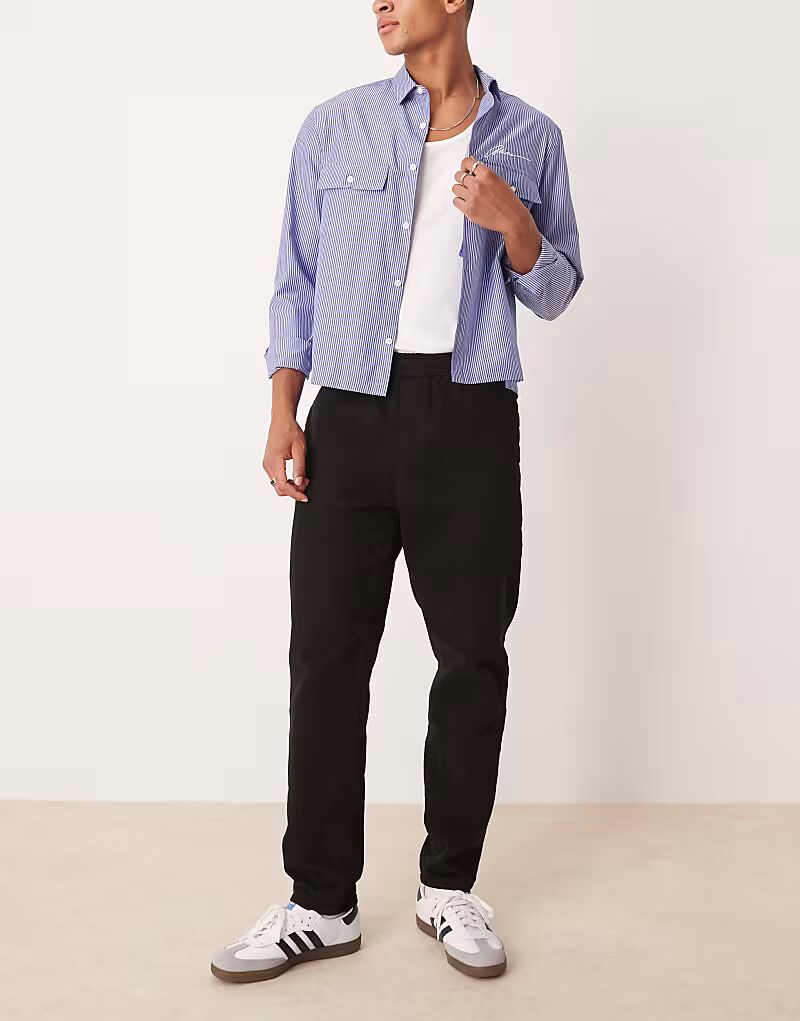 

Зауженные брюки-чиносы ASOS DESIGN черного цвета