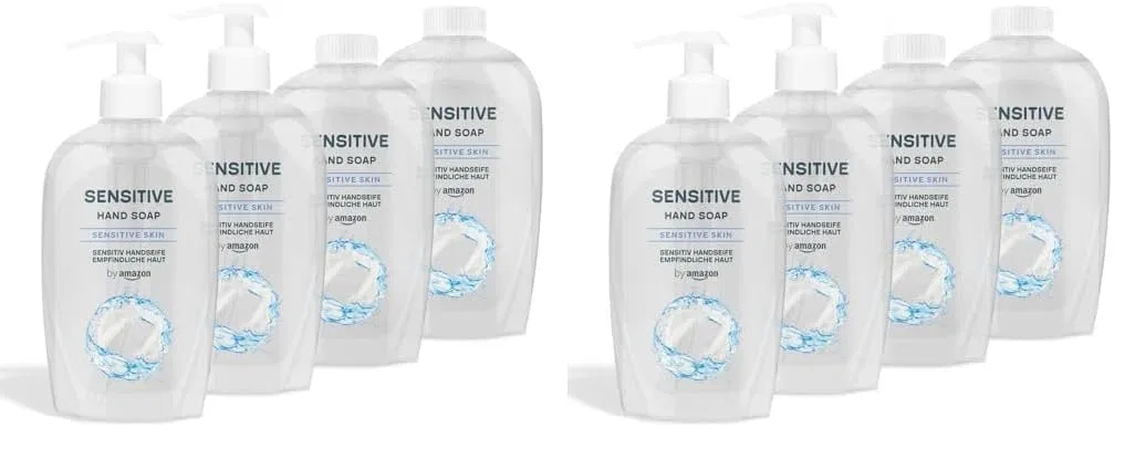 Жидкое мыло для рук Sensitive от by Amazon, 4 x 500 мл By Amazon