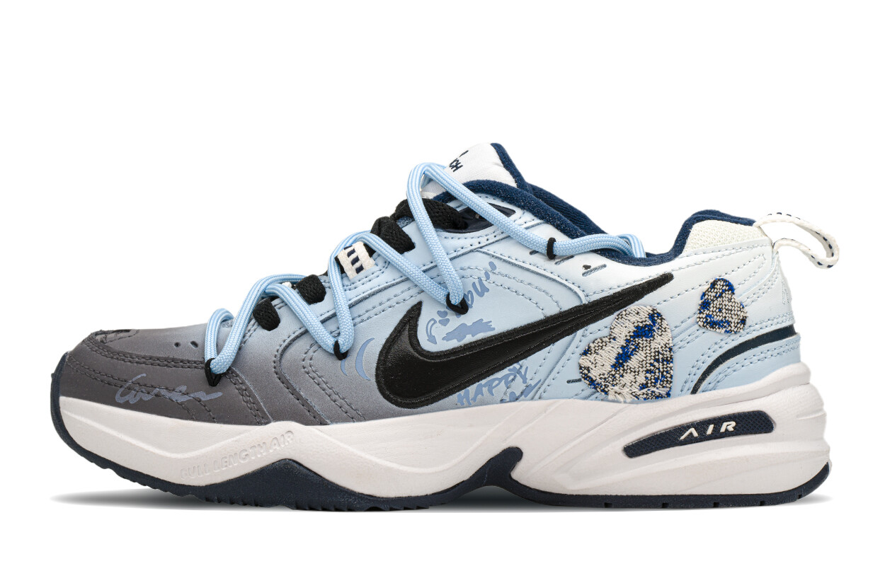 

Кроссовки Nike Air Monarch 4 Chunky Sneakers Unisex Low-top Black/Blue, синий/черный