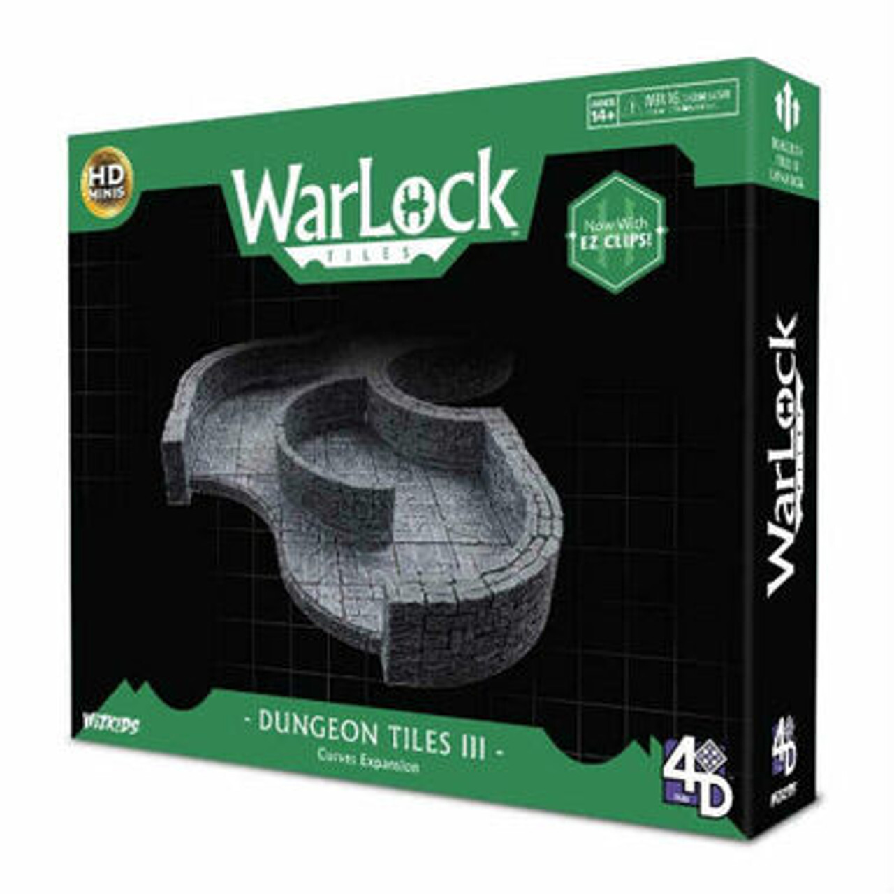 

Миниатюра Wizkids Miniatures 4D Settings: WarLock Tiles - Dungeon Tiles III - Curves Expansion