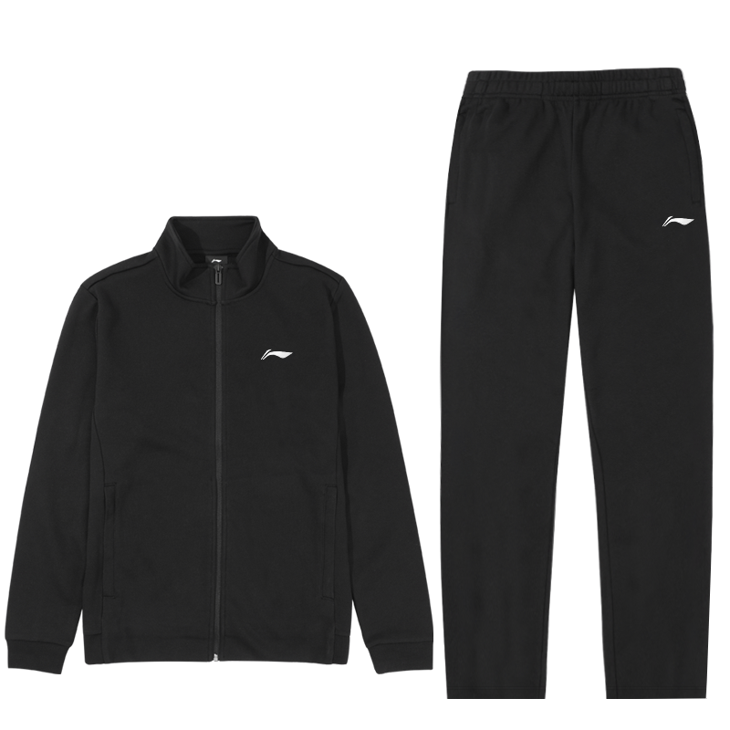 

Li-Ning Casual Sportswear Men's Moderate, clothing sets (черный top+черный bottom)