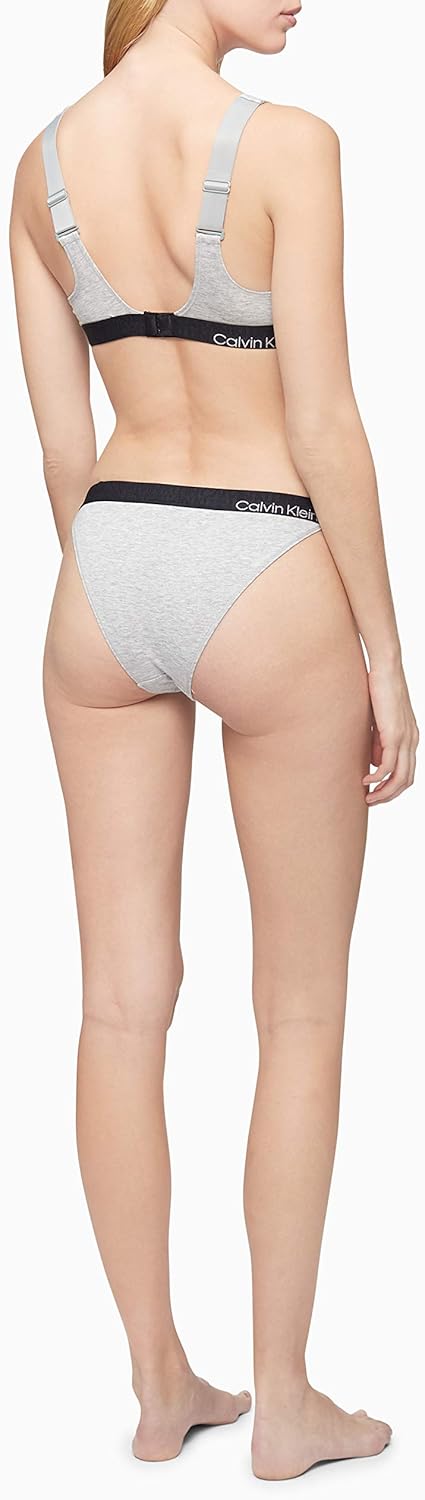 Calvin Klein Womens Reconsidered Comfort Unlined Triangle BraletteBra, Grey Heather — фото 2