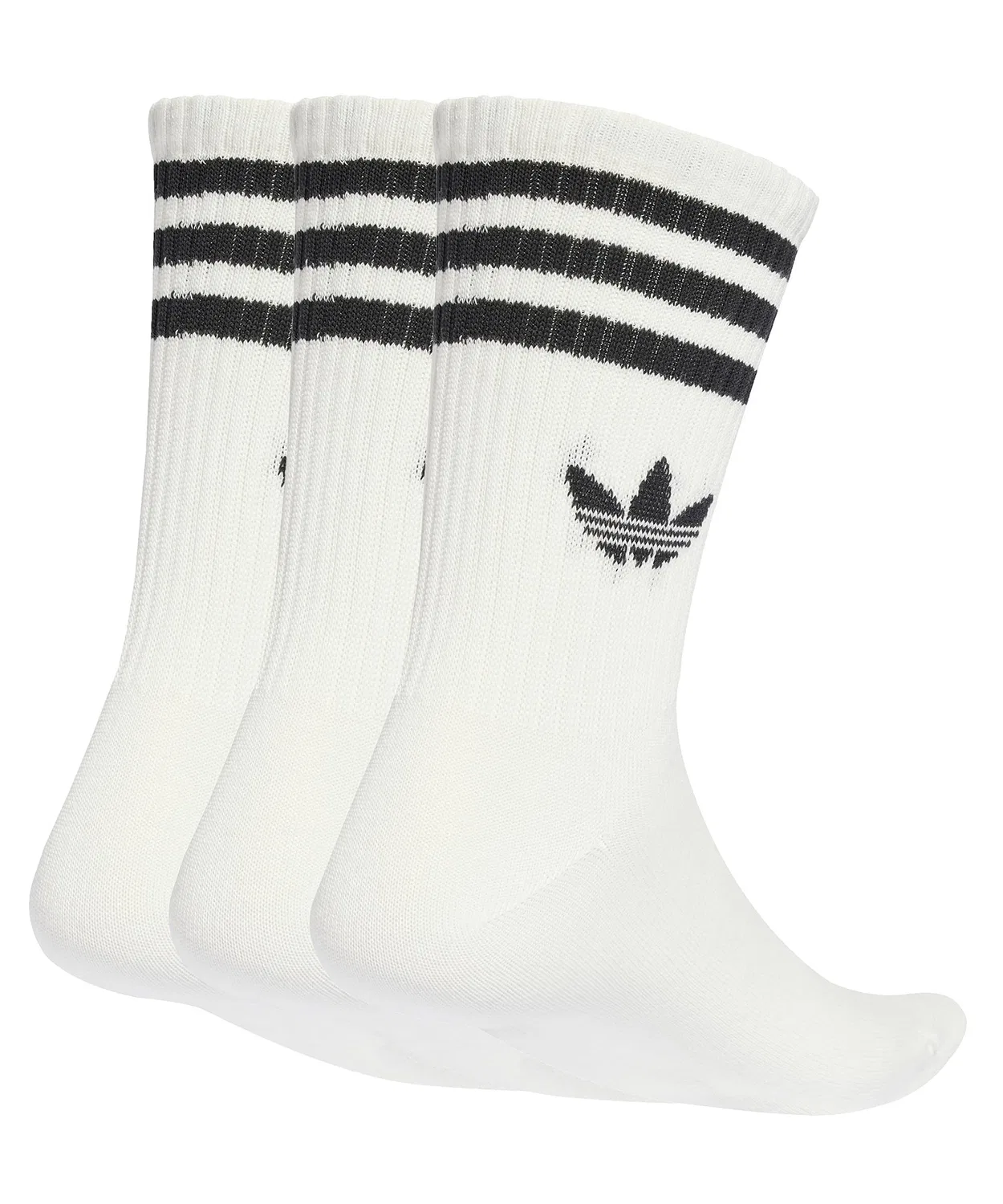Носки Adidas 3 Stripe Crew 3 пары белые — фото 2