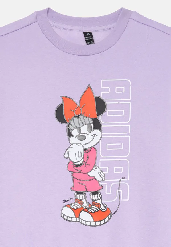 Детские леггинсы унисекс с изображением минни маус от disney Adidas Performance, Powder Plum/Pink Fusion — фото 4