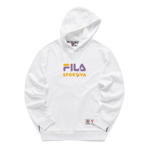 

Худи Fila Athleisure Casual Sports Printing Alphabet Logo Unisex White, белый