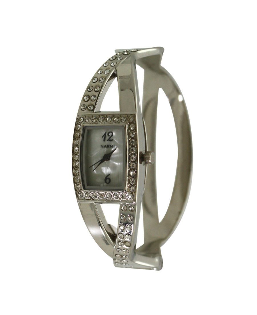 

Браслет-часы с серебряными стразами и перламутровыми вставками Olivia Pratt, Silver