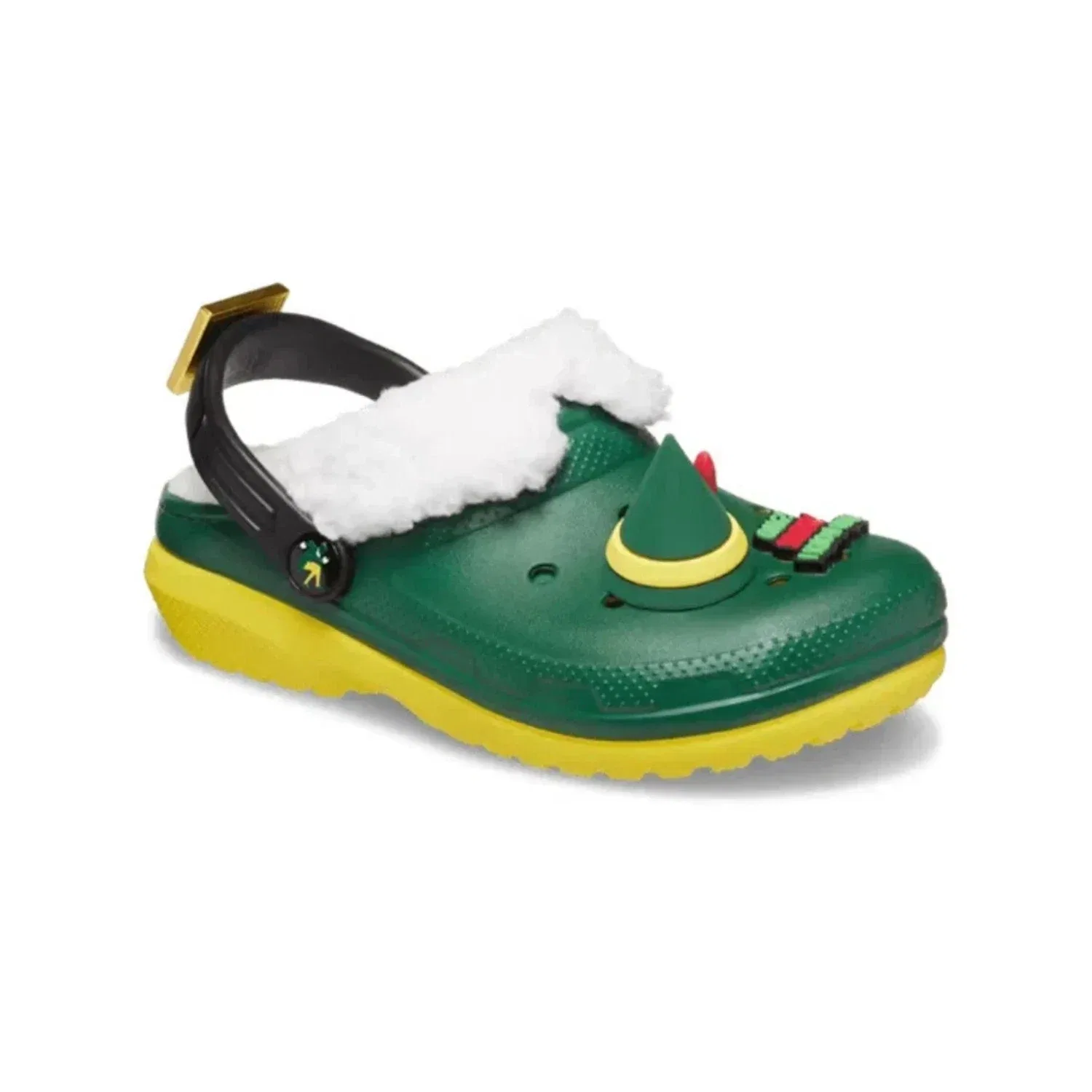 Детские сабо Crocs ELF Classic-7C1, зеленые, с мягкой подкладкой, модель KFC685