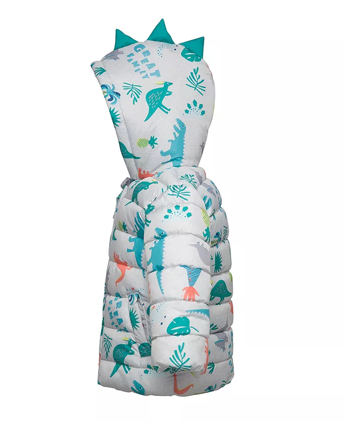 Детская утепленная куртка с капюшоном для мальчиков Baby Fleece Rokka&Rolla, серый — фото 2