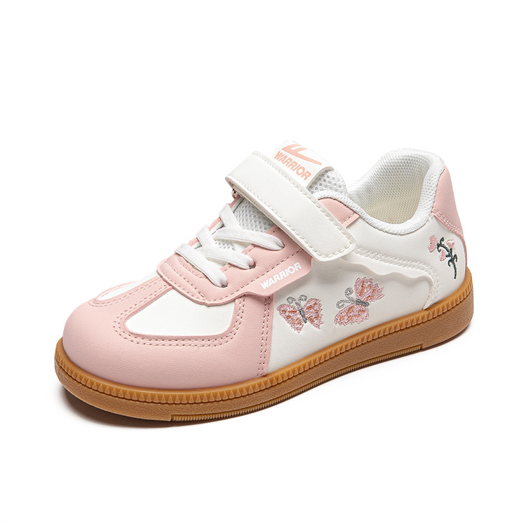 Детские скейтерские кроссовки Low top с увеличенной высотой, устойчивые к истиранию и скольжению WARRIOR, белый фиолетовый — фото 4