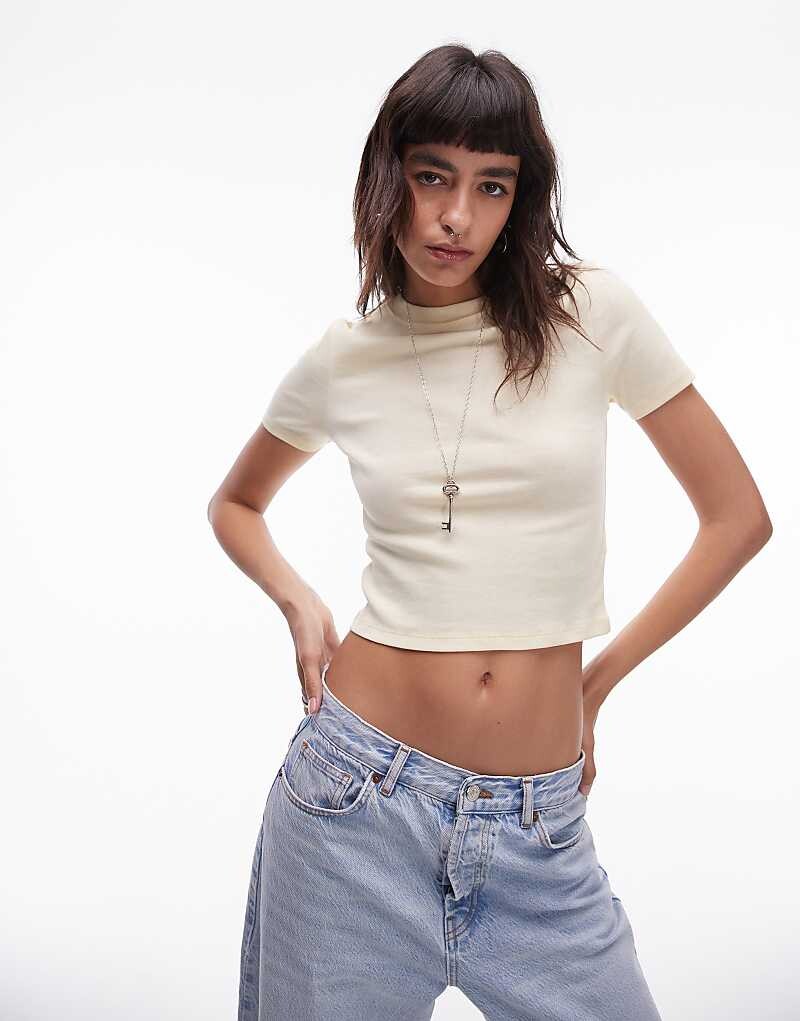 

Повседневная футболка Topshop – молочно-желтого цвета