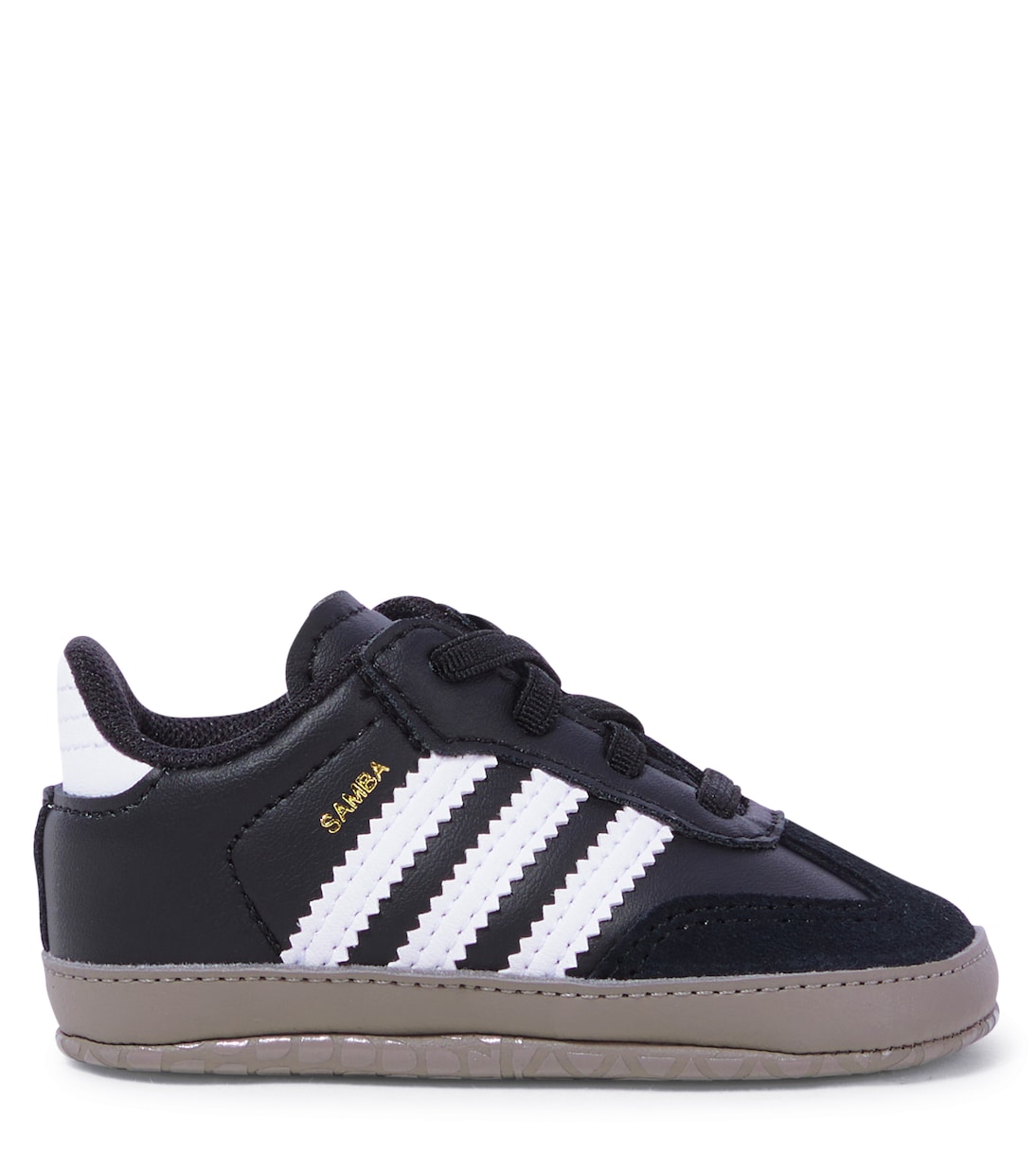 Кроссовки Baby Samba из кожи с отделкой из замши Adidas Originals Kids, Core Black/Ftwr White/Bluebird — фото 3