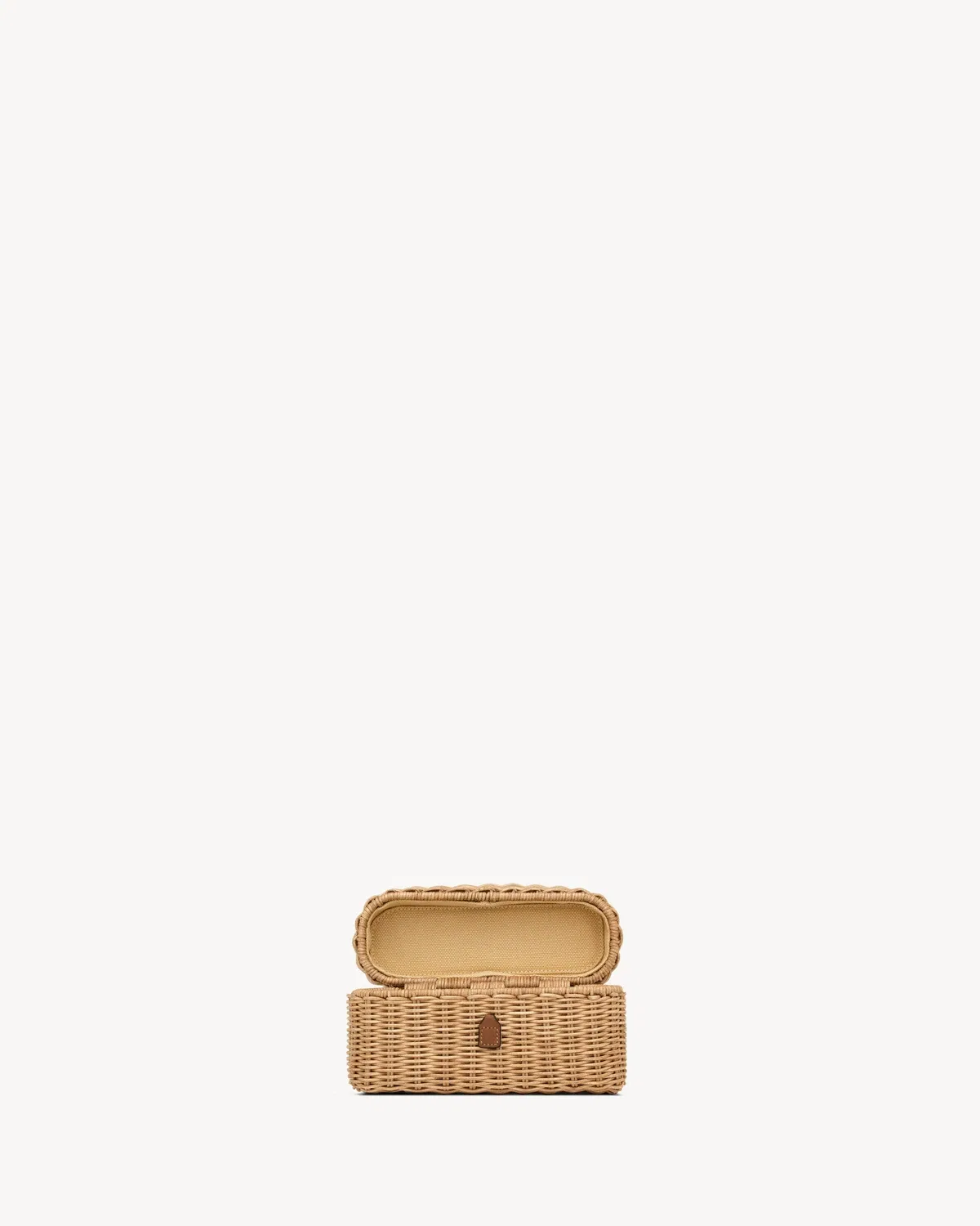 Косметичка GABY из лозы SAINT LAURENT, бежевый — фото 4