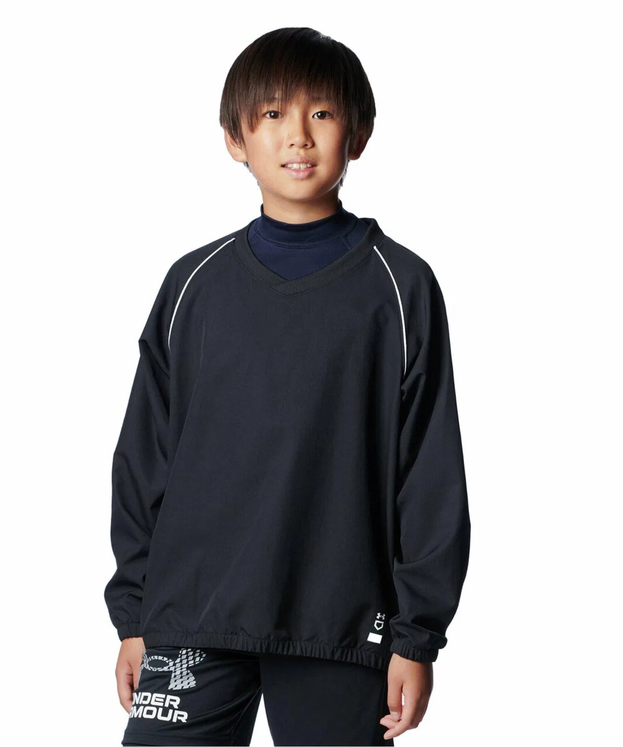 Детская куртка с V-образным вырезом Under Armour, водоотталкивающая, черная