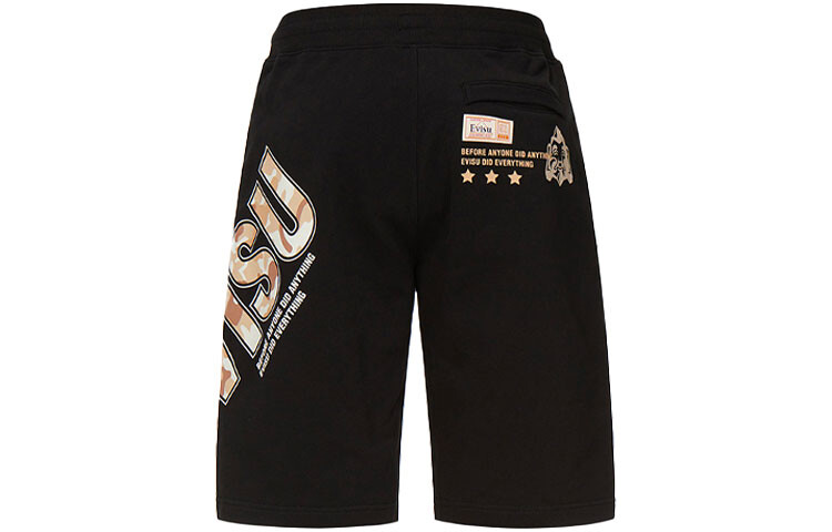 

Повседневные шорты мужские черные Evisu, черный