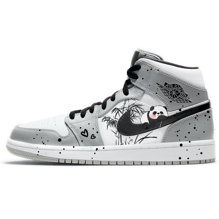 

Кроссовки Air Jordan 1 Vintage Basketball Shoes Men Mid-top Grey/white, серый/белый