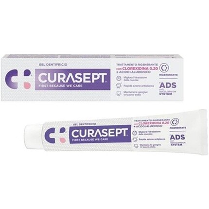 

Зубная паста Curasept ADS Regenerating Treatment с хлоргексидином 0,20% 75 мл