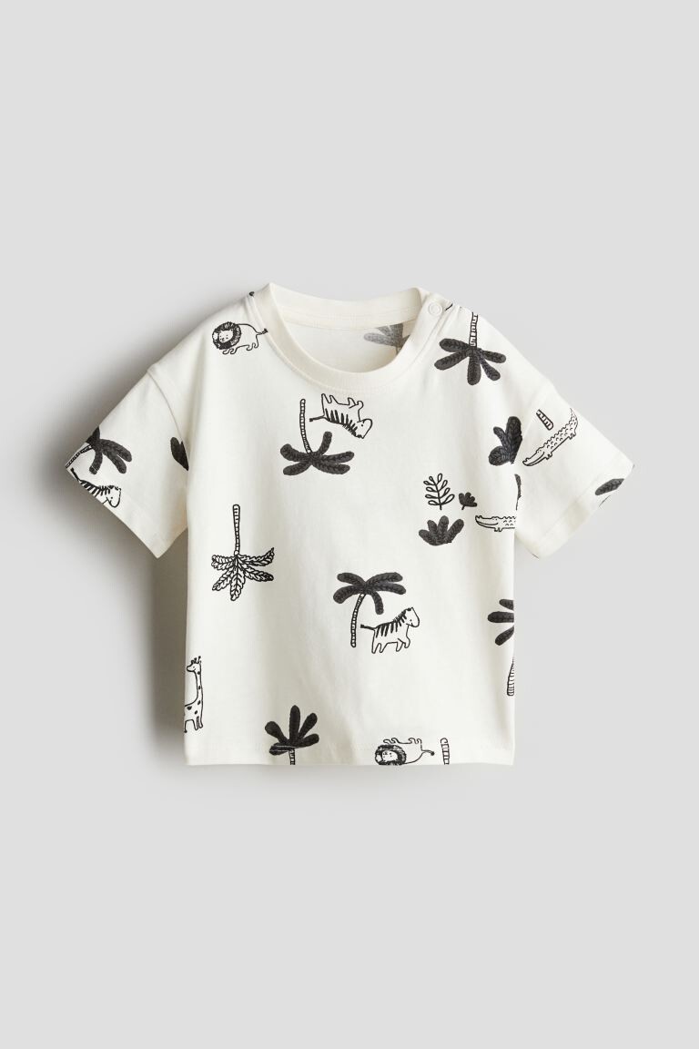 

Футболка из хлопкового джерси H&M, белый